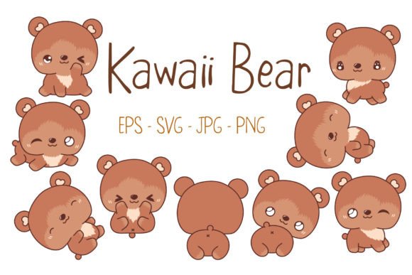 Adorable Kawaii Teddy Bear Set Illustrations: A Designer’s Guide