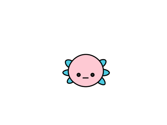 Animal Axolotl Illustrations: A Whimsical Design Asset