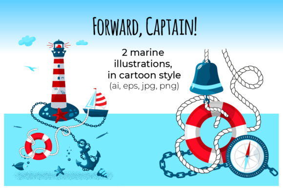 Captivating Marine Illustrations for Creative Projects