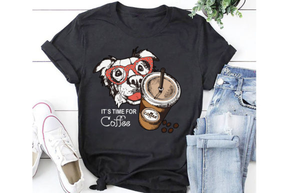 Coffee Dog T-Shirt Design: A Blend of Charm and Quality
