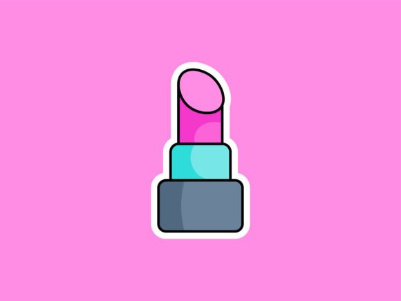 Discotheque Lipstick Illustrations: Bold Retro Charm for Modern Designs