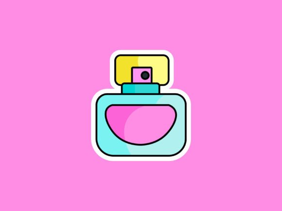 Discotheque Perfume Illustrations: A Retro-Modern Design Asset