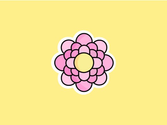 Flowers Zinnia Illustrations: A Fresh Asset for Designers