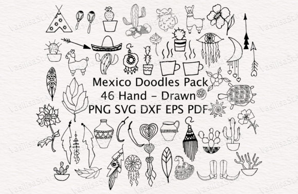 Hand-Drawn Mexico Illustrations Clipart for Authentic Design