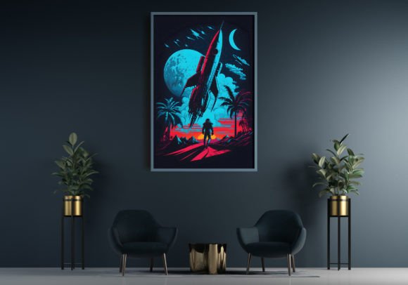 Rocket Retro Wave Design Illustrations: Your Ultimate 80s Asset