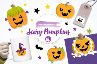 Scary Pumpkins Graphics and Illustrations: Your Spooky Design Toolkit