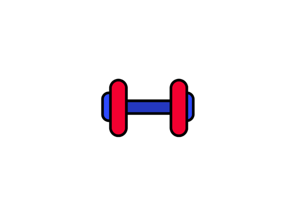 Sports Barbell Illustrations: Dynamic Design Assets