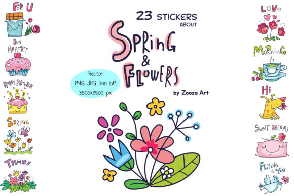 Spring and Flowers Vector Illustrations: Fresh Design Assets