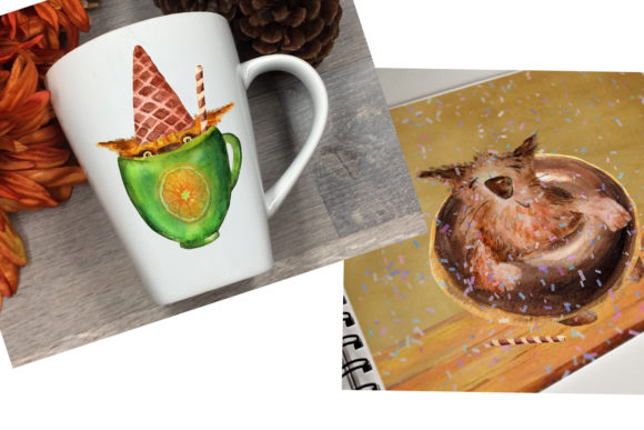 Whimsical Charm for Your Creative Projects: Birthday Cats Illustrations
